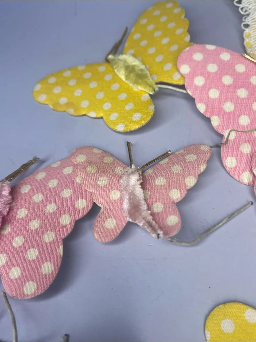 Lot Of 11 Vintage Asst Cloth & Paper Butterflies Made In Japan Hand Crafted